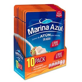 10 Pack Atún Lomo Marina Azul 740g Aleta Amarilla En Agua