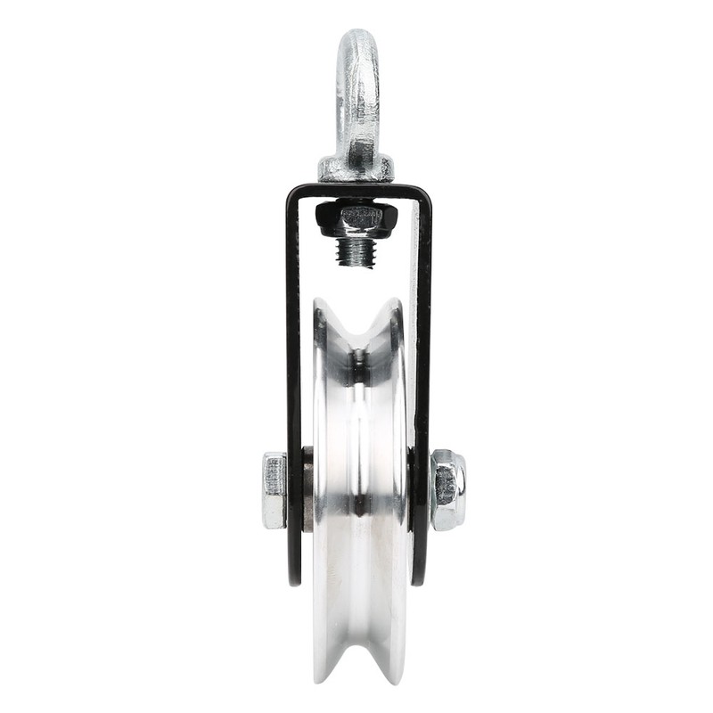 Fitness Equipment Bracket Stainless Steel Pulley Mute Hanging Wheel DIY