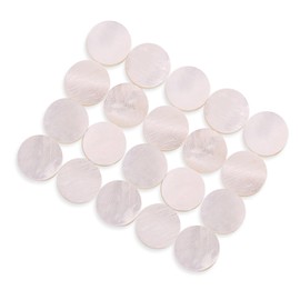 White Mother of Pearl Mother of Pearl Inlays,Inlay Stickers Shell Dot Fret Inlay Maker 6mm for Fingerboard of Guitar Ukulele Bass Mandolin Banjo Decor (20 for sale)