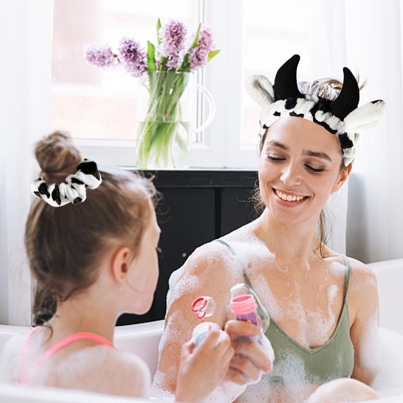 1 Cow Element Headband and 2 Cow Element Hair Ties,