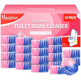 Vacplus Automatic Toilet Bowl Cleaner Tablets, Bathroom Toilet Tank Cleaner (12 -100PACK) Toilet Tank Odor Remover  dealsforyoudays:_20 pink
