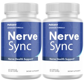 Pelican Vitamins Nerve Sync- Brain & Nerve Support- 2 Bottles- 120 Capsules