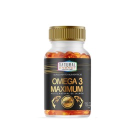 Natural Energy Omega 3 Maximum 3000 mg – EPA 540 mg + DHA 360 mg por Porción – Aceite Natural de Salmón – 135 Cápsulas – Suplemento Alimenticio