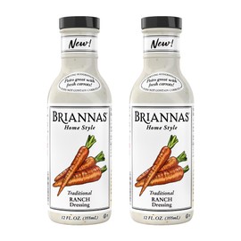 BRIANNAS - Home Style Classic Traditional Ranch Dressing - Fine Salad Dressing made with Premium Ingredients - Gluten Free and Kosher Salad Dressing - 12 oz. Bottles - 2 Pack