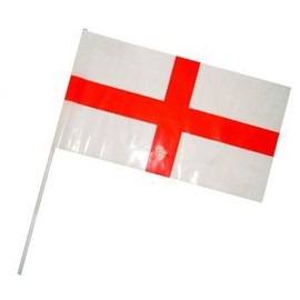 100Pcs St George Hand Flags England Hand Waving Fabric Mini English Flags For Rugby Cricket World Cup Royal Event Support Country