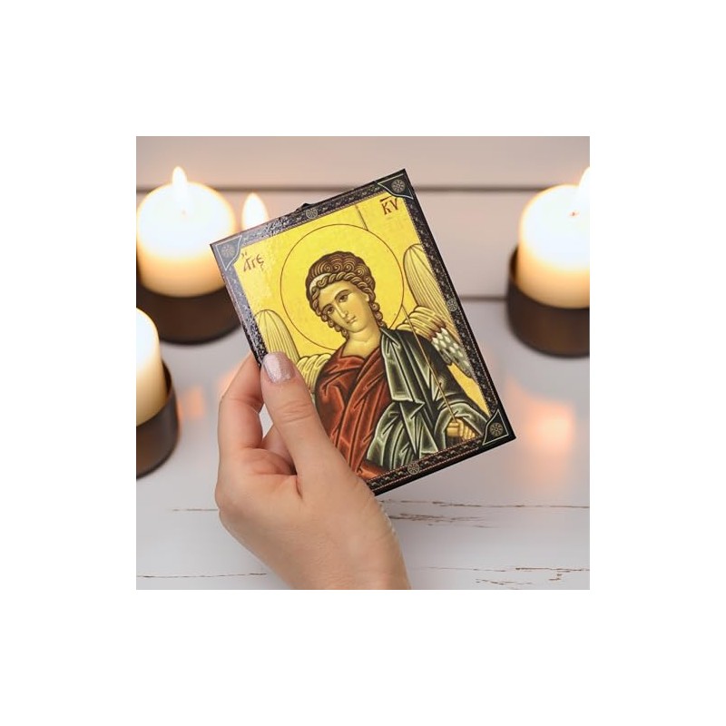 NKlaus Guardian Angel Christian Icon Wooden 9.7 x 13.5 x