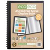 eco-eco A5 50% Recycled 60 Pocket Fold Flat Spiral Bound
