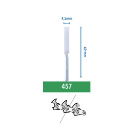 Dremel 457 Chainsaw Sharpening Grinding Stones Multipack, 3 Grinding Stones for Precise, Quick and Easy Sharpening of Chain Saw Blades (4,5 mm)