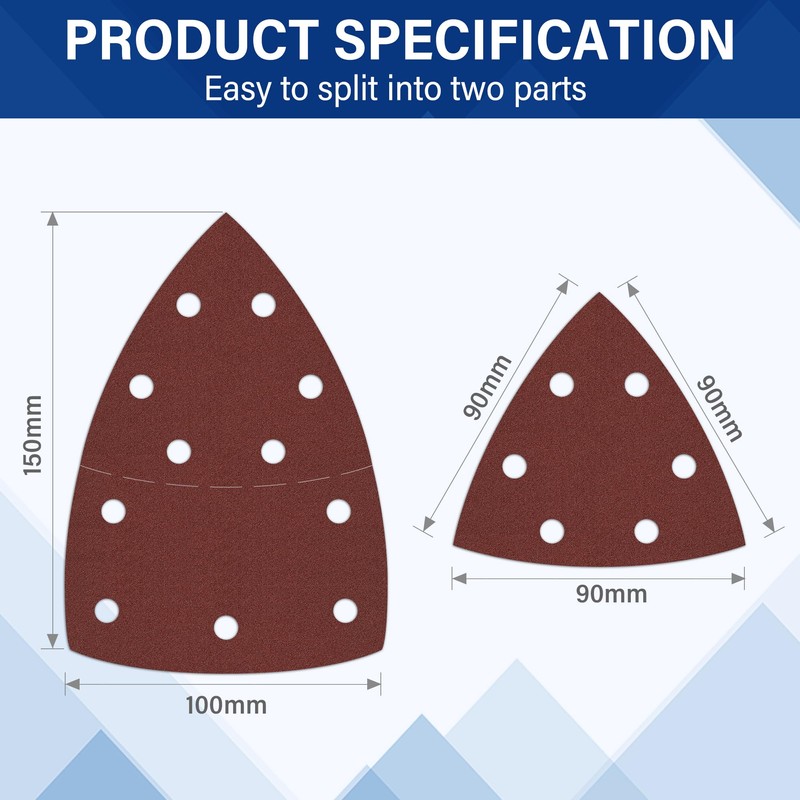 WORKPRO 100-Piece Sanding Sheets | Hook and Loop Mouse Sander