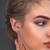 Soccer Screwback Earrings for Women - 925 Sterling Silver Sports