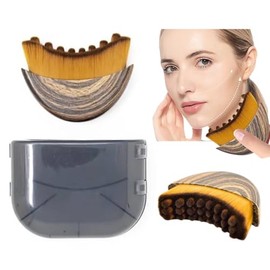 1/2 PIEZAS Cepillo Linfático de Contorno Facial para Esculpir – Anti-Hinchazón, Desintoxicación y Levantamiento, Mejora el Brillo de la Piel y Absorci