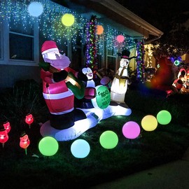 LOFTEK 8-inch LED Night Light Ball: 16 RGB Colors and Dimmable Globe Light with Remote, Upgraded Folding Handle, Seamless Matte Housing, Rechargeable IP65 Floating Pool Light, for Nursery or Decor