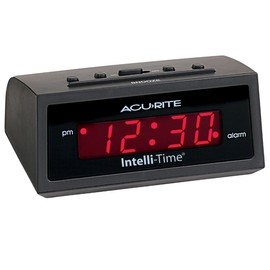AcuRite 13002 Intelli-Time Digital Alarm Clock 5-inch