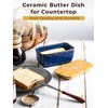 YHOJOY Ceramic Butter Dish with Lid, Covered Butter Dish for