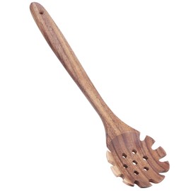 Household Wooden Teak Cooking Spoon Kitchen Utensil Wooden Noodle Colander Slotted Stirring Spatula Spaghetti Spoon Kitchen Cooking Tools