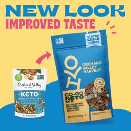 Orchard Valley Harvest Go Go Keto Mix, 1.85oz (Pack of 14), Dark Chocolate Almond Butter Almonds, Pepitas, Peanuts, Walnuts and Pecans, Resealable Bag, Low Carb, Gluten Free, Snacks for Adults & Kids