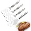 4Pcs Mini Brownies Serving Spatula Set Fish Spatula and Stainless
