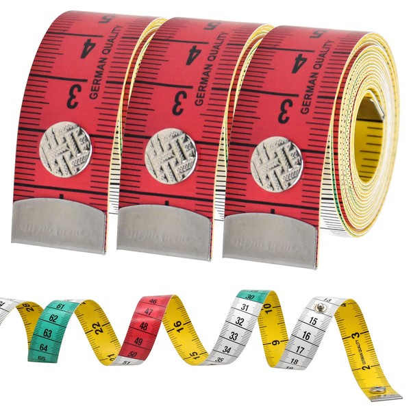 Tape Measure Body 150 cm / 60 Inch Tailor's Tape Measure with Button Double Scale Tape Measure Soft Tape Measure for Body Flexible Tape Measure Fabric Body Measuring Tape for Sewing for Body