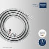 GROHE Metal Hose for Bath Rim – Replacement Bath Hose