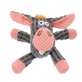 Hohopeti 1pc Teething Small Chew Soft Dog Chew Puppy Squeaky Dogs Dog Interactive Dog Pacifier Chew Dog Pet Bite Dog Treat Chewy Grey Plush