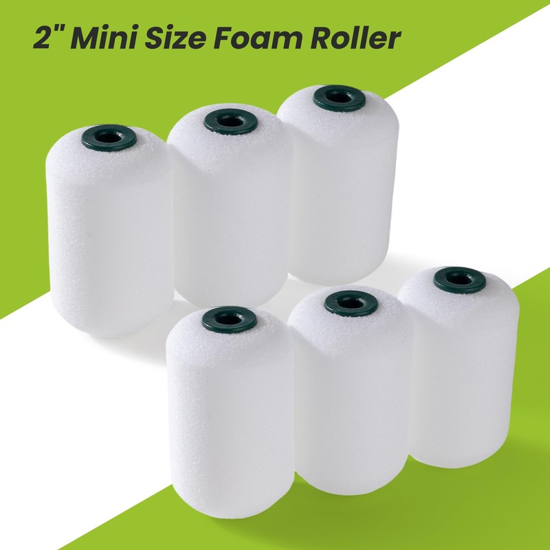 YiBaiBrush Foam Paint Roller, 12 Pack 2 Inch Paint Roller,