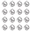 YionZian 30pcs Alloy Antique Silver-Plated Animal Wolf Pendant Charms For