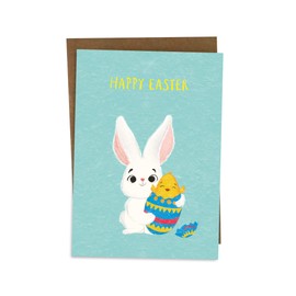 BYANIKA Happy Easter Cards Cute Kids Grandson Granddaughter For Children Easter Bunny Card