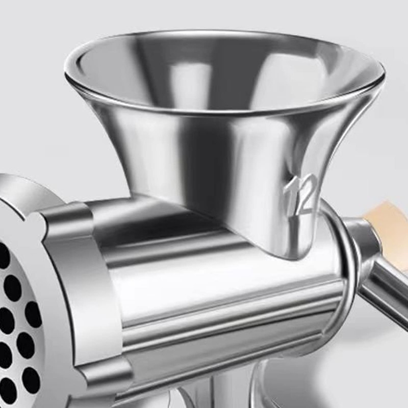 Manual Meat Grinder, Stainless Steel Blade Spiral Shaft Multifunctional Meat