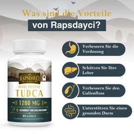 Ultra Strength TUDCA (1200 mg per serving), 60 Capsules - Tauroursodeoxycholic Acid Bile Salts, Liver Supplement | Non-GMO, Gluten Free