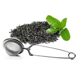 XINSUO® Tea strainer, 4 pieces tea strainer, tea filter for cup, tea strainer with long handle, tea infuser for loose tea, tea strainer, stainless steel, tea filter, coffee strainer, fine mesh tea