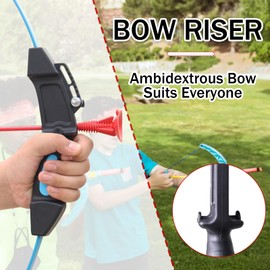 MOYJ Recurve Bow and Arrow Kit Adjustable LBS Easy Carry Sucker Fiberglass Arrow Bow Set Outdoor Beginner Shooting Archery Complete Set Accessories (Blue)