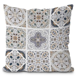 Likjad Vintage Boho Moroccan Pillow Covers 18x18, Moroccan Decor for Home, Neutral Traditional Modern Art Decorative Throw Pillow Covers for Home Room Bedroom Decor