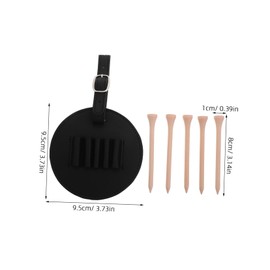 Mipcase Golf Tee Organizer Bag PU Leather Golf Tee Holder Pouch for Men Convenient Storage Easy to Carry Travel Versatile Accessory