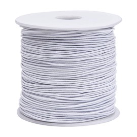 Livder 0.8 mm Elastic String Cord Thread Cords for Jewelry Making Bracelets Beading, 109 Yards, White