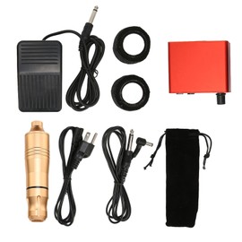 Complete Tattoo Kit Rotary Pen Tattoo Machine Tattoo Power Supply Foot Pedal Tattoo Machine Tools Gold