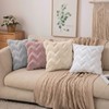 MIULEE Cushion Cover Wool Faux Fur Throw Pillow Case Wavy