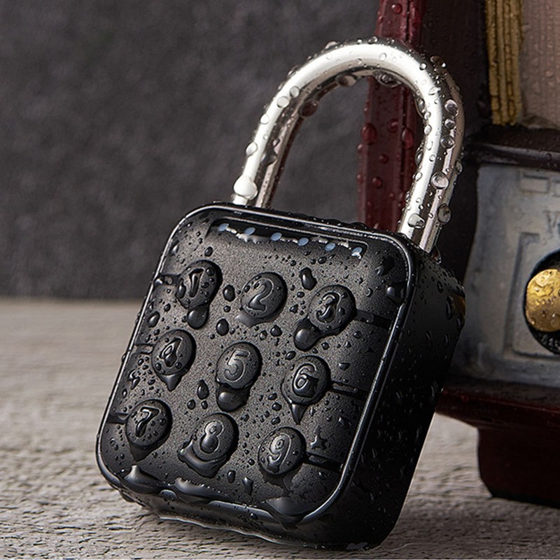 6 Digit Password Lock Electronic Combination Lock IP67 Waterproof Padlock