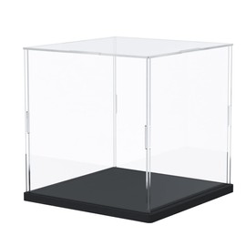 IKOPFLN Transparent Display Case 15 x 15 x 15 cm - Buildable Acrylic Box with Dust Cover - Cube Display Case for Collectible Figures, Models and Decorations - Clear Display Case