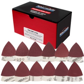 ProductionShop Premium Triangle Mouse Detail Sander Sandpaper Sheets, 160 Disc Variety Pack, Grits 40, 60, 80, 100, 120, 150, 180, 220, 320, 400, 600, 800 - Hook & Loop - Woodworking Furniture Tools
