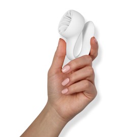 LONDONTOWN Portable Nail Polish Bottle Holder Soft Adjustable Wearable Anti-Spill Grip Fingernail Painting Tool, Manicure and Pedicure Accessory, White