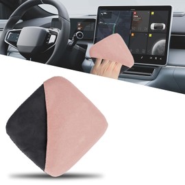 Car Screen Cleaner,Foldable Car Screen Cleaner Cloth,Square Microfiber Auto Screen Cleaning Pad,Touch Screens Clean Wipes for Car Dashboard LCD Display,Car Wash Accessories for Truck SUV RV (Pink)