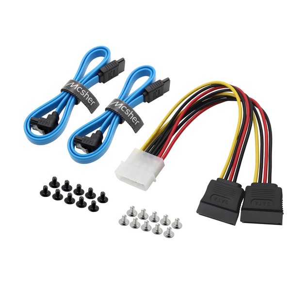 Mcsher 20" Inch 6GB/s SATA 3.0 Data Cable, Power Splitter
