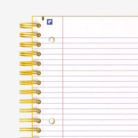 Hamelin, Spiral Notebook, 8.5x11in, College Ruled, Hardcover, 90shts/180 Pages, 3 Subject Notebook, SUNSHINE Yellow