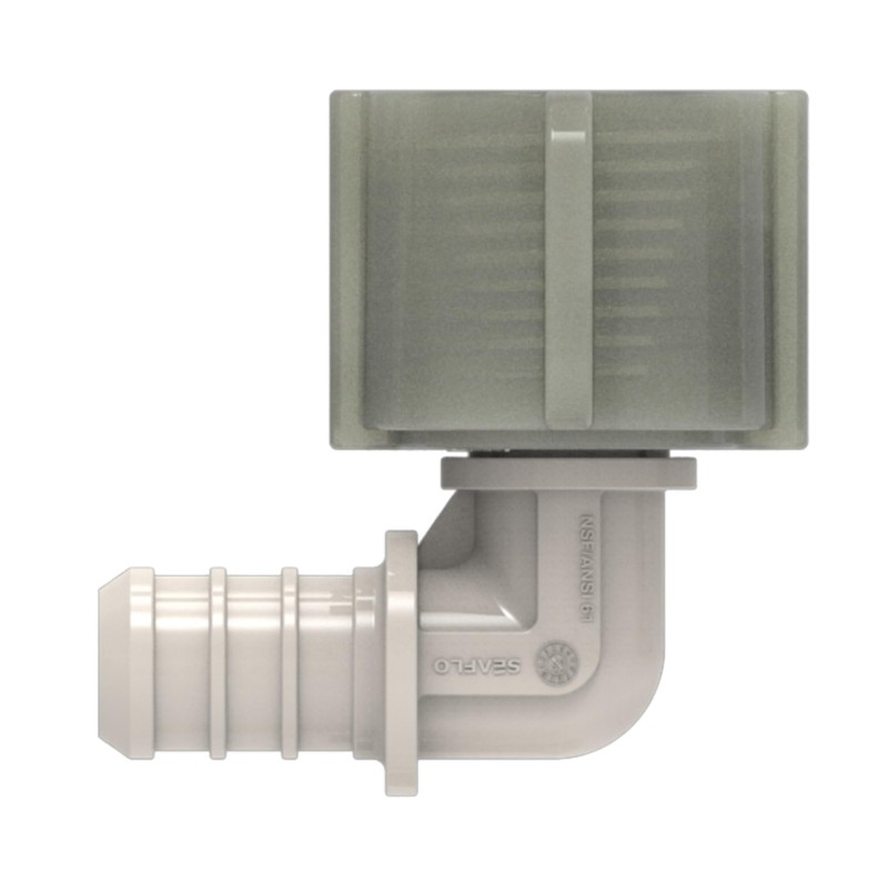 SEAFLO Plastic PEX Pipe Coupling 90 Degree Fitting Swivel Adapter