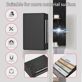 Magnetic Door Catches Self Adhesive Jiayi 8 Pack Cupboard Door Magnets Heavy Duty Cabinet Door Magnetic Catches and Latches for Kitchen Wardrobe Magnets Black Door Closers Magnet Closure