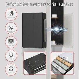 Magnetic Door Catches Self Adhesive Jiayi 8 Pack Cupboard Door Magnets Heavy Duty Cabinet Door Magnetic Catches and Latches for Kitchen Wardrobe Magnets Black Door Closers Magnet Closure