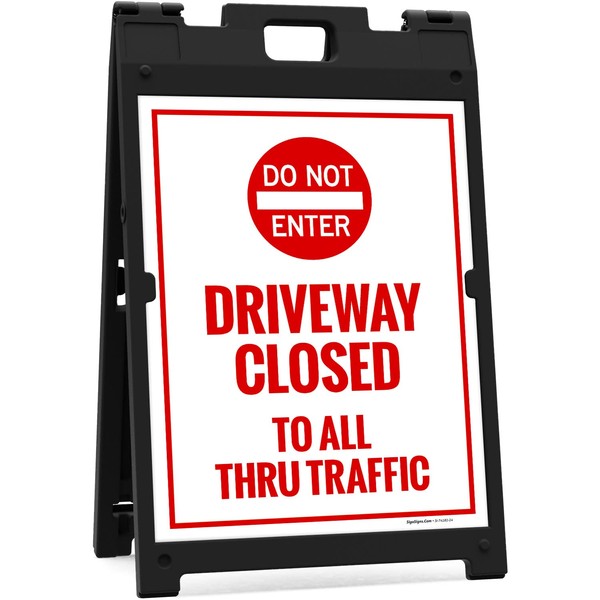 Driveway Closed To All Thru Traffic With Do Not Enter