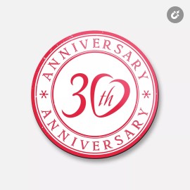 Unbranded Anniversary 30th Thirtieth Sun | 4'' X 4'' Round Decorative Magnet