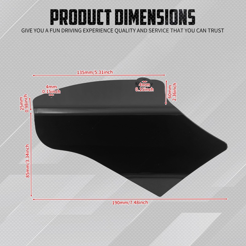 cooideamoto Motorcycle Air Heat Deflector Air Deflector Reflective Saddle Shields