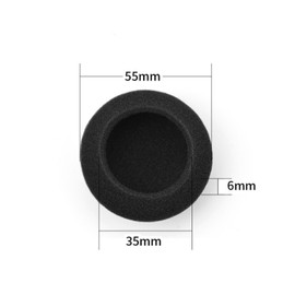 QPOIBSD 20 Pack Ear Cushions Foam Replacement for Plantronics Headphones Most Standard Size Office Telephone Headsets H251 H251N H261 H261N H351 H351N H361 H361N Headset Disposable Covers, Black